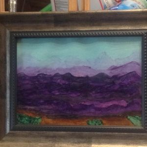 Alcohol Ink Painting "RIM OF THE CANYON"